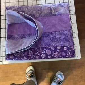 Homemade Cotton light purple Tote Bag. 14x12